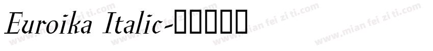 Euroika Italic字体转换